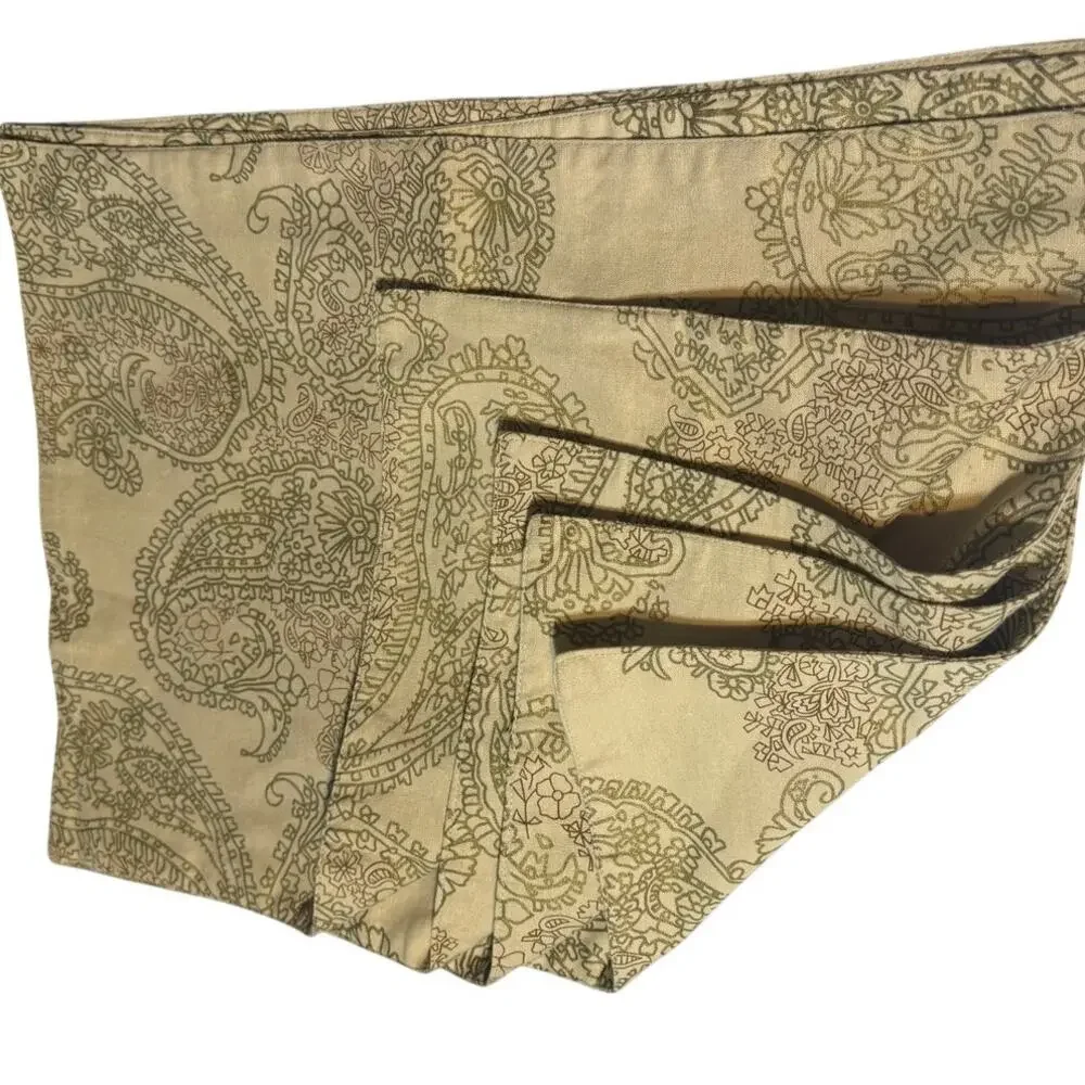 Linen Cotton Paisley Placemats Set 4 Beige 13x18 Bed Bath & Beyond